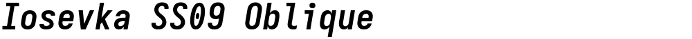 Iosevka SS09 Oblique