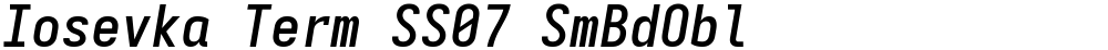 Iosevka Term SS07 SmBdObl