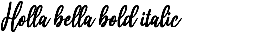Holla bella bold italic