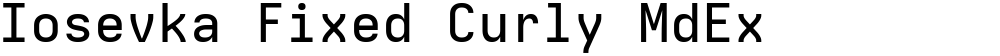 Iosevka Fixed Curly MdEx