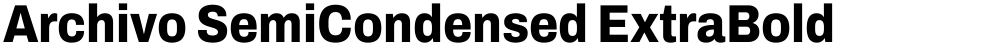 Archivo SemiCondensed ExtraBold