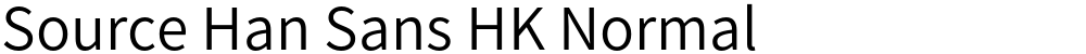 Source Han Sans HK Normal