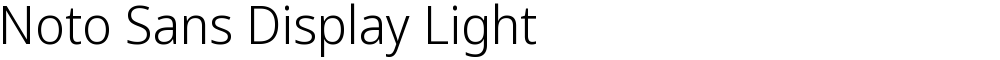 Noto Sans Display Light