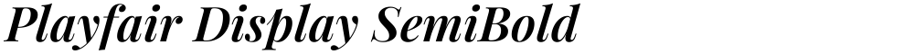 Playfair Display SemiBold