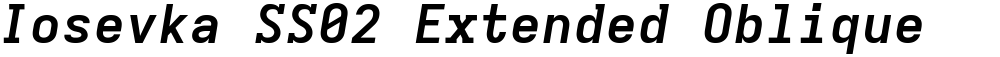 Iosevka SS02 Extended Oblique