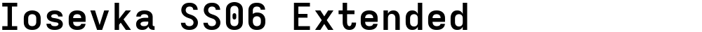 Iosevka SS06 Extended