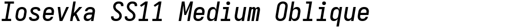 Iosevka SS11 Medium Oblique