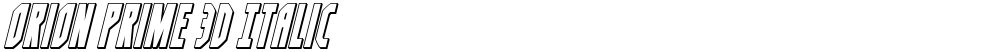 Orion Prime 3D Italic