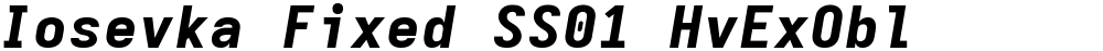 Iosevka Fixed SS01 HvExObl