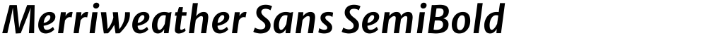 Merriweather Sans SemiBold