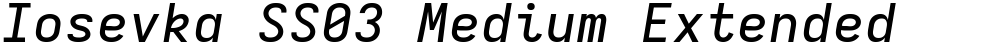 Iosevka SS03 Medium Extended