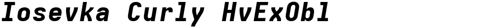 Iosevka Curly HvExObl
