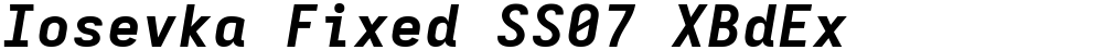Iosevka Fixed SS07 XBdEx