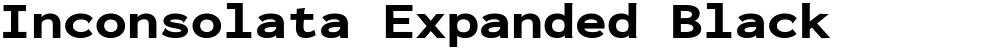 Inconsolata Expanded Black