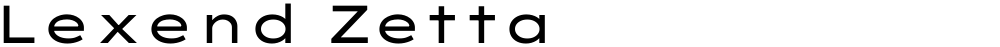 Lexend Zetta