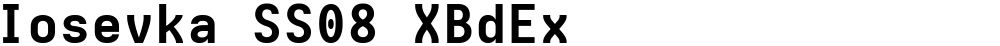 Iosevka SS08 XBdEx
