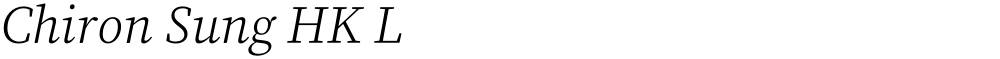 Chiron Sung HK L