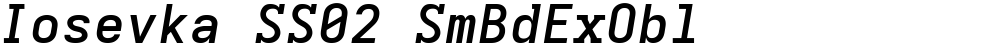 Iosevka SS02 SmBdExObl