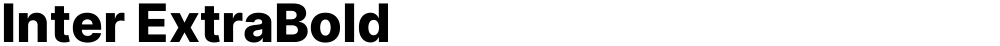 Inter ExtraBold