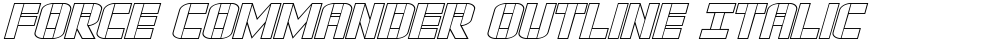 Force Commander Outline Italic