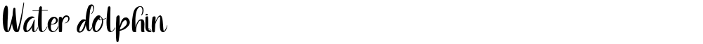 Water dolphin