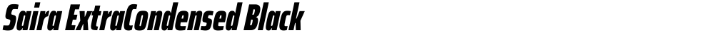 Saira ExtraCondensed Black