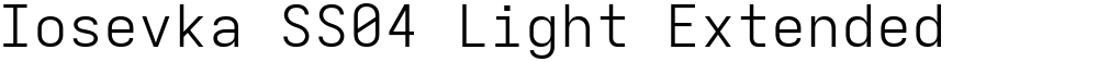 Iosevka SS04 Light Extended