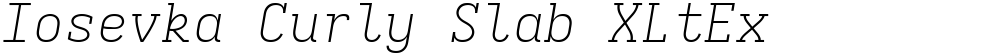 Iosevka Curly Slab XLtEx
