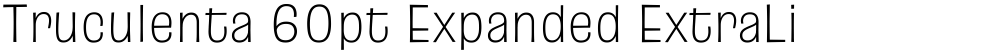 Truculenta 60pt Expanded ExtraLight