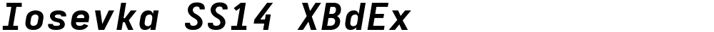 Iosevka SS14 XBdEx