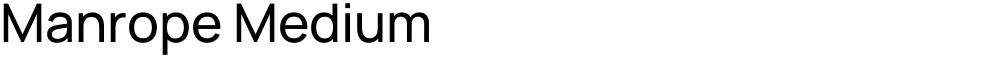 Manrope Medium