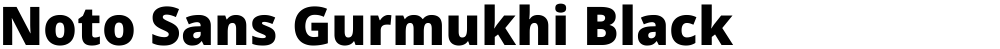 Noto Sans Gurmukhi Black