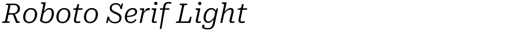 Roboto Serif Light