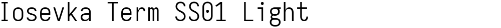 Iosevka Term SS01 Light