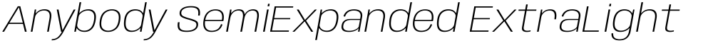 Anybody SemiExpanded ExtraLight