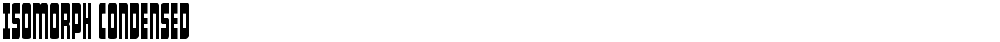 Isomorph Condensed