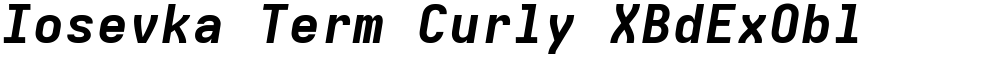Iosevka Term Curly XBdExObl