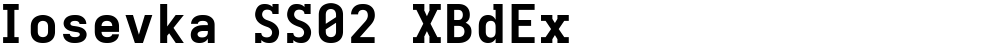 Iosevka SS02 XBdEx