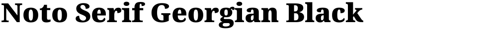 Noto Serif Georgian Black