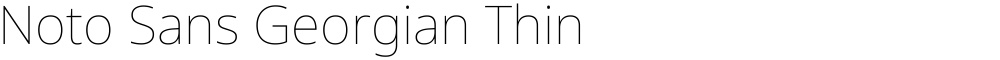 Noto Sans Georgian Thin