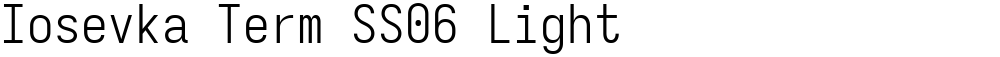 Iosevka Term SS06 Light