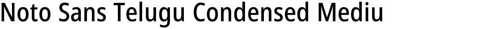 Noto Sans Telugu Condensed Medium