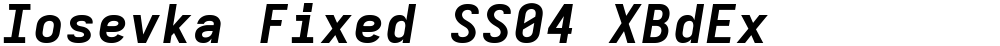 Iosevka Fixed SS04 XBdEx