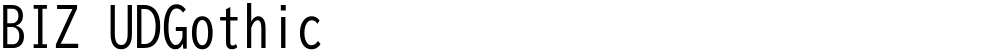 BIZ UDGothic
