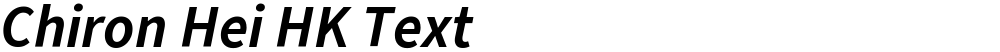 Chiron Hei HK Text