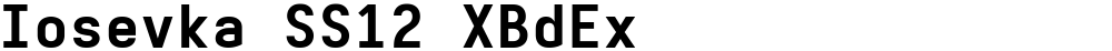 Iosevka SS12 XBdEx