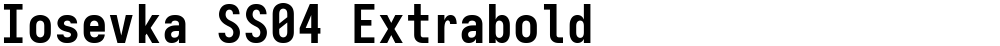 Iosevka SS04 Extrabold