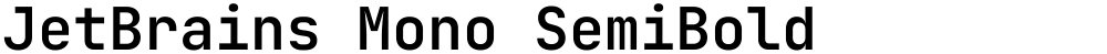 JetBrains Mono SemiBold