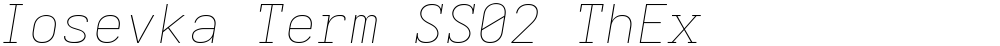 Iosevka Term SS02 ThEx