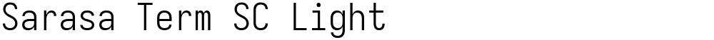 Sarasa Term SC Light